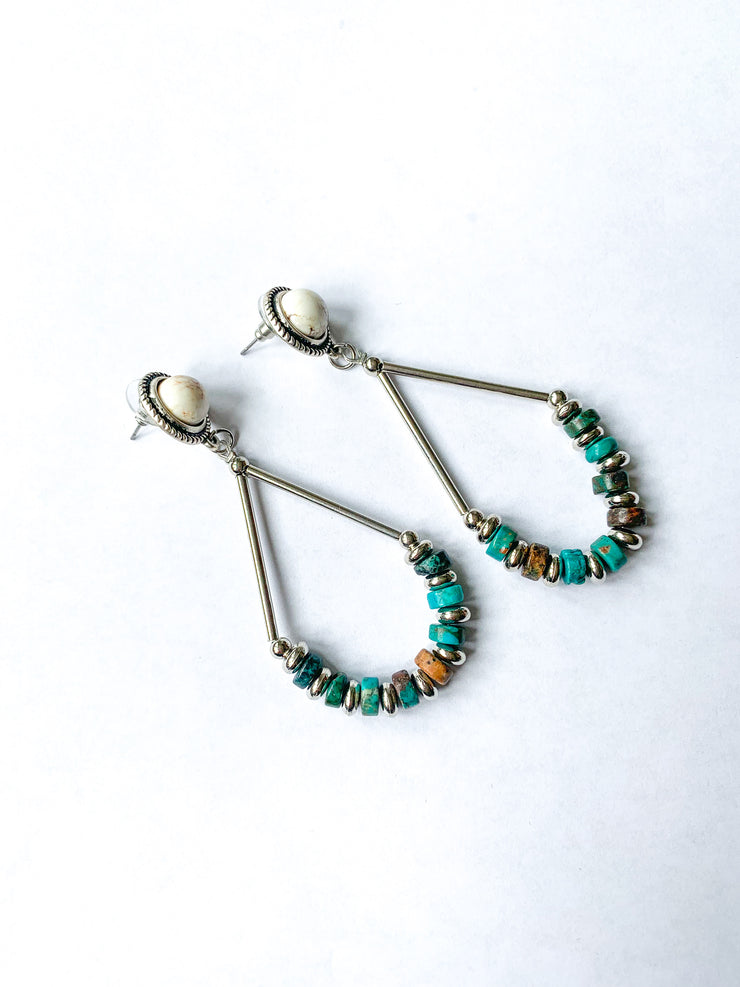 Stone Tear Drop Earring