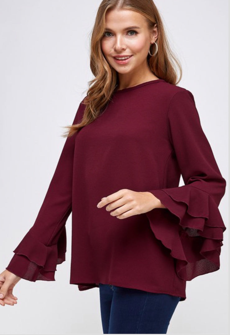 The Bell Top (Burgundy)